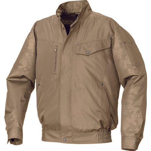 空調服　ポリエステル製エンボスプリント空調服［［Ｒ上］］ウェアのみキャメル×キャメルエンボスＬ　KU92000-C20-S3　1 着