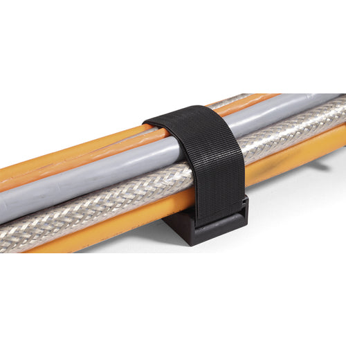 HEBOTEC Hook and Loop Band 10mm Width Base Fixing Tool Cable Diameter 4-20mm M4 Screw Fixing 10 Pieces 3011-002 1 Bag