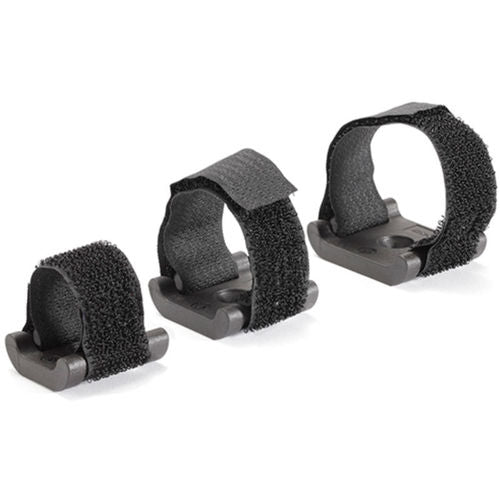 HEBOTEC Hook and Loop Band 10mm Width Base Fixing Tool Cable Diameter 4-20mm M4 Screw Fixing 10 Pieces 3011-002 1 Bag