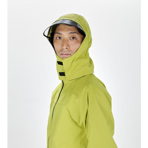 TRUSCCO 후드가 돌리는 스트레치 레인 슈트 츠바츠키 라임 3 L NRSR-LM-3 L 1 착용