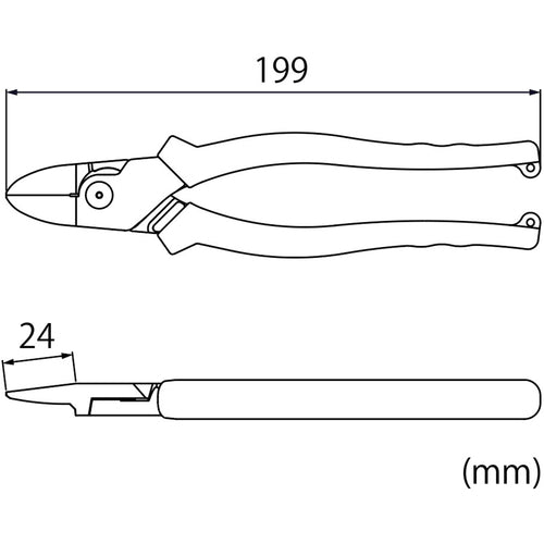EBI Power Nippers Thin Blade Total Length 199mm J200PWNU 1 piece