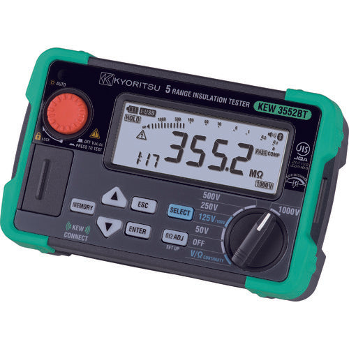 KYORITSU Digital Insulation Resistance Tester (6 ranges, Bluetooth equipped) KEW3552BT 1 unit