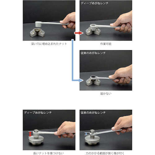 ＡＳＨ　片口ディープめがねレンチ２１ｍｍ　RD0021　1 丁
