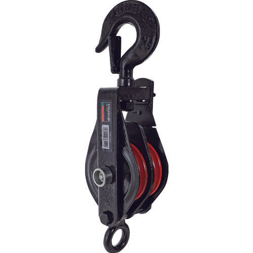 ＴＲＵＳＣＯ　強力型滑車二車スナッチ　フック型１００ｍｍ　TSB1002　1 個