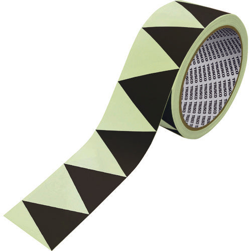 TRUSCO 고휘도 축광 들쭉날쭉한 라인 테이프 50x10m GZCLT-5010YB 1권