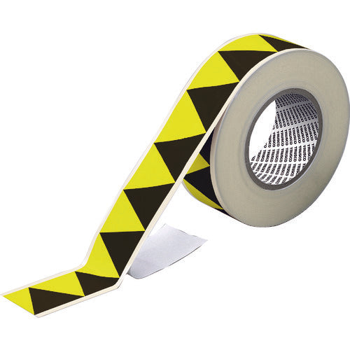 TRUSCO Jagged Line Tape 50 width x 50m Yellow/Black GZLT-5050YB 1 roll