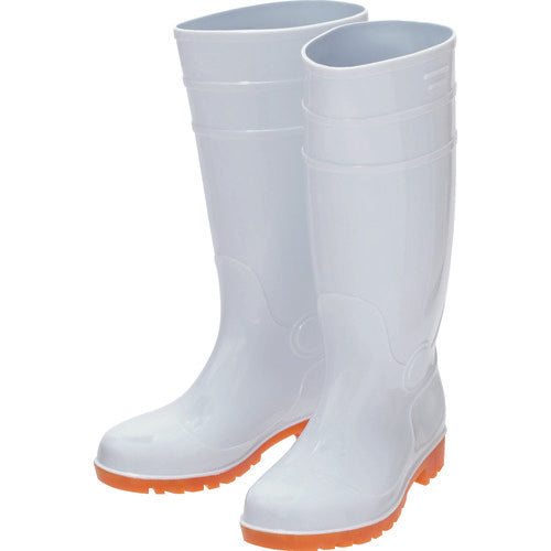 TRUSCO 철선 심입 PVC 내유 장화 25.5 CM 화이트 ORSB255-W 1 다리