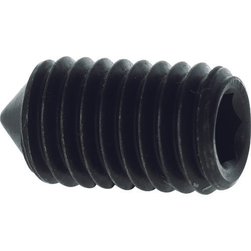 TRUSCO Hexagonal Socket Set Screw, Pointed Tip, Black Dye, M12 x 20, Pack of 8, B127-1220, 1 PK