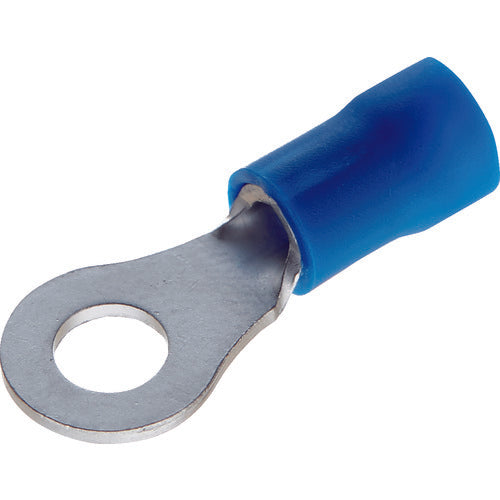 TRUSCO Insulated Crimp Terminal, Expanded Tube Type, Round Type, 100 Pieces, TRBV2-4-B, 1 Box