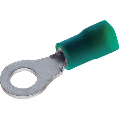 TRUSCO Insulated Crimp Terminal, Expanded Tube Type, Round Type, 100 Pieces, TRBV1.25-4-G, 1 Box