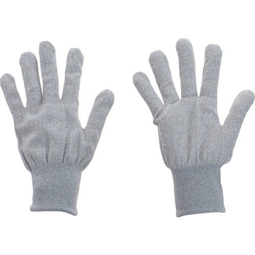 TRUSCO Copper Fiber ESD Gloves, Non-Coated Type, Size L, Bulk Purchase of 10 Pairs, ESD-GPL-M10 1 S