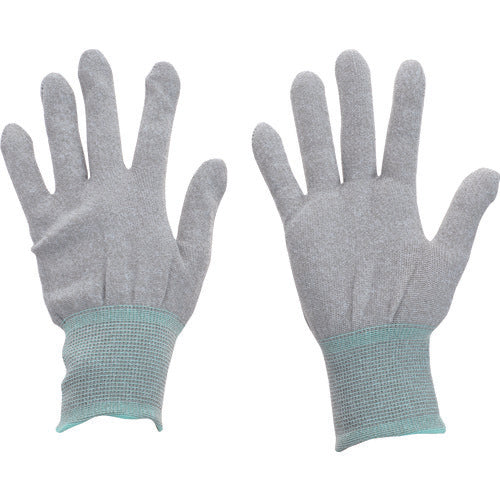 TRUSCO Copper Fiber ESD Gloves, Non-Coated Type, Medium Size, Bulk Purchase of 10 Pairs, ESD-GPM-M10 1 S