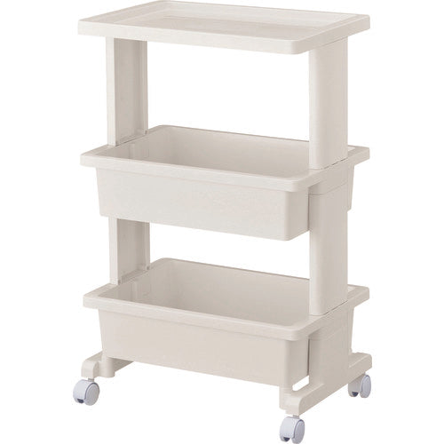 TRUSCCO 조립식 수지 왜건 3단 (천판+트레이 2단) 화이트 PWT2-W 1대