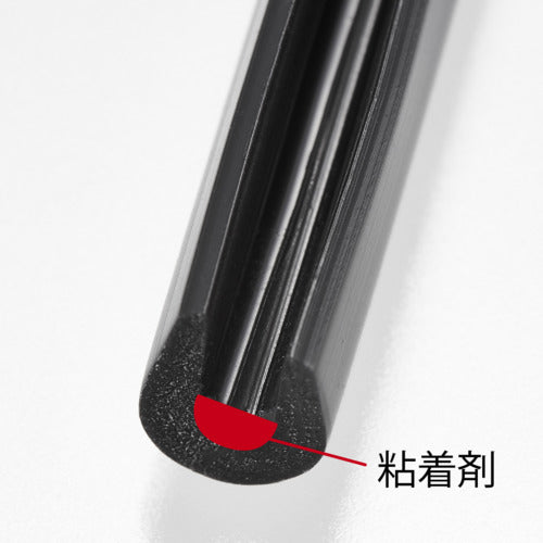 ＴＲＵＳＣＯ　粘着剤付き　自在ブッシュ　３０ｍ巻　４．３Ｘ４．７　スリット無し　黒　NJBN-016-30　1 巻