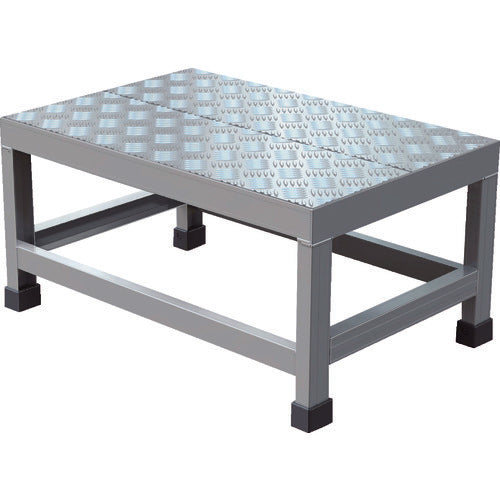 TRUSCO Aluminum Welded Integrated Structure Work Bench Checkered Plate Type 1 Tier (Finished Product) W600 x D400 x H300 WTDBC-6430 1 Unit