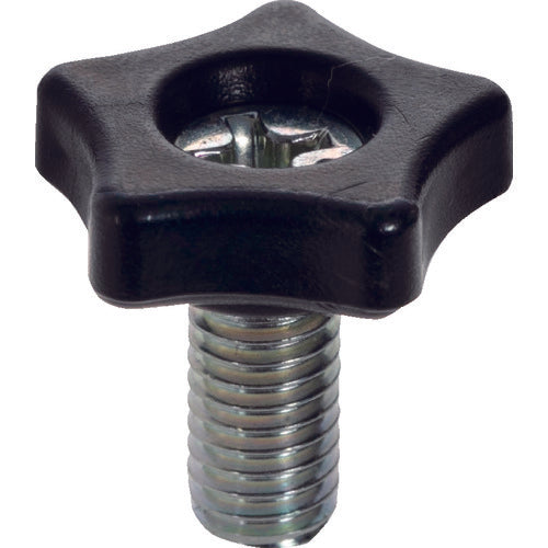 TRUSCO 십자 구멍 부착 툴 노브 φ18 블랙 M5X20 노브 높이 6 10개입 (P=0.8) TT3M5X20-BK 1봉