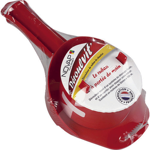 NOVAP 홀더 부착 표시 테이프 SPED TAPE[[R상]]용 교체 테이프 레드/화이트 50mm×100m 3055016 1권