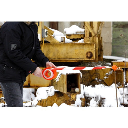 NOVAP 홀더 부착 표시 테이프 SPED TAPE[[R상]]용 교체 테이프 레드/화이트 50mm×100m 3055016 1권