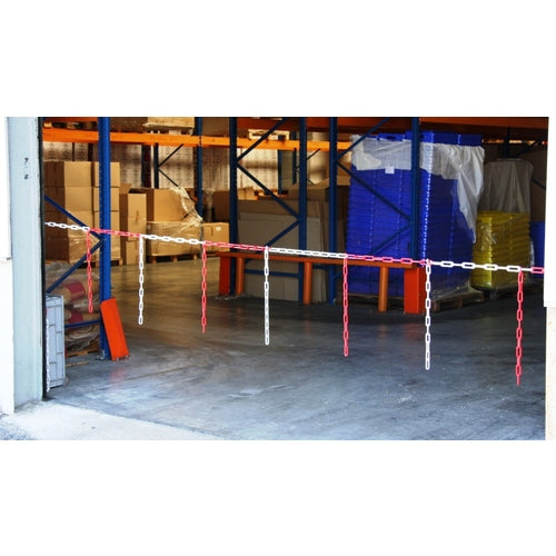 NOVAP Warning Plastic Chain Barrier Chain Yellow/Black 10m 1360143 1 roll