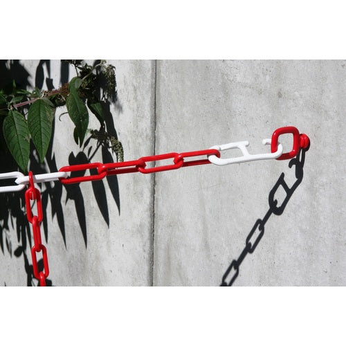 NOVAP Warning Plastic Chain Ribbon Barrier Chain Red/White 5m 1360235 1 roll