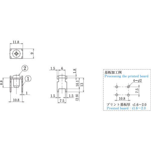 ＴＲＵＳＣＯ　基板端子　２０Ａ　（１０個入）　T4124CS　1 PK