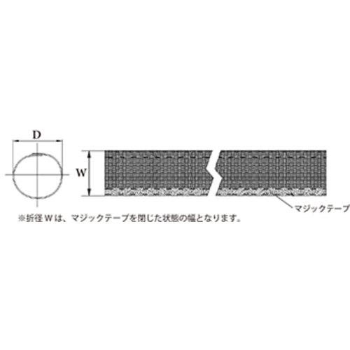 ＴＲＵＳＣＯ　後入れ可能油圧ホース用保護チューブ　折径５０ｍｍ　長さ１０ｍ　HPT050-10　1 本