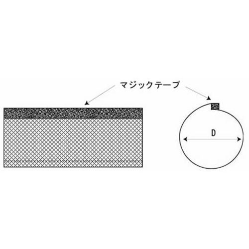 ＴＲＵＳＣＯ　編組チューブ（面ファスナー式）２０ｍｍＸ５ｍ　BTM20-5　1 巻