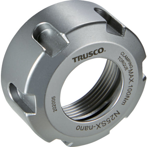 ＴＲＵＳＣＯ　ＮＣ旋盤用ストレートシャンクコレットホルダ　ＥＲナット　Ｍ４０ＸＰ１．５　N32SX　1 個