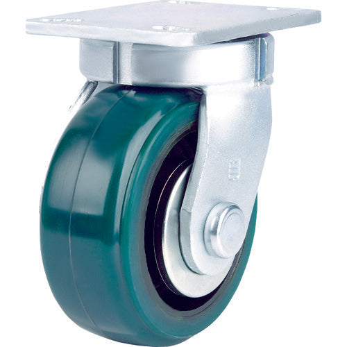 TRUSCO 초중고 하중용 캐스터 자재 200MM 내습 우레탄 바퀴 1500KGF TUSH200-KPL 1개