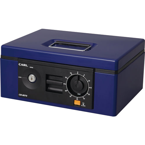 Karl Portable Safe Cash Box CB-8670 Blue B5 Size CB-8670 1 unit