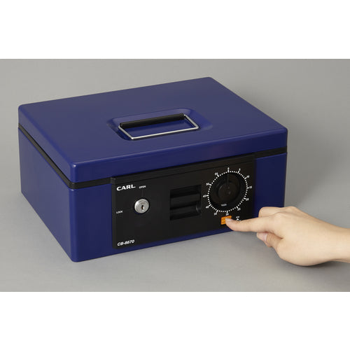 Karl Portable Safe Cash Box CB-8670 Blue B5 Size CB-8670 1 unit