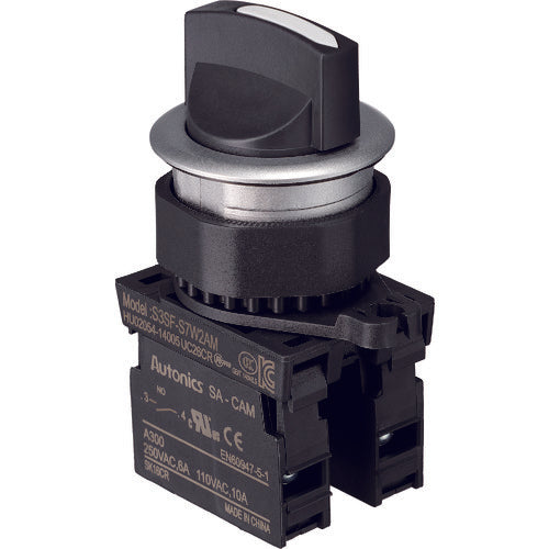 TRUSCO 【매진 폐번】 셀렉터 스위치 Φ30 45 ° 3 노치 2a 흰색 30S-453-2A-W 1 개