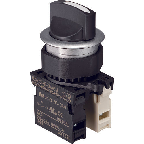 ＴＲＵＳＣＯ　【売切廃番】セレクタスイッチ　Φ３０　９０°２ノッチ　１ａ−１ｂ　白　30S-902-1A1B-W　1 個