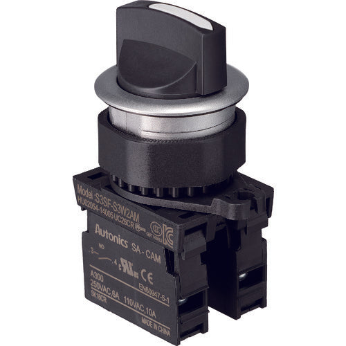 TRUSCO 【매진 폐번】 셀렉터 스위치 Φ30 90 ° 2 노치 2a 흰색 30S-902-2A-W 1 개