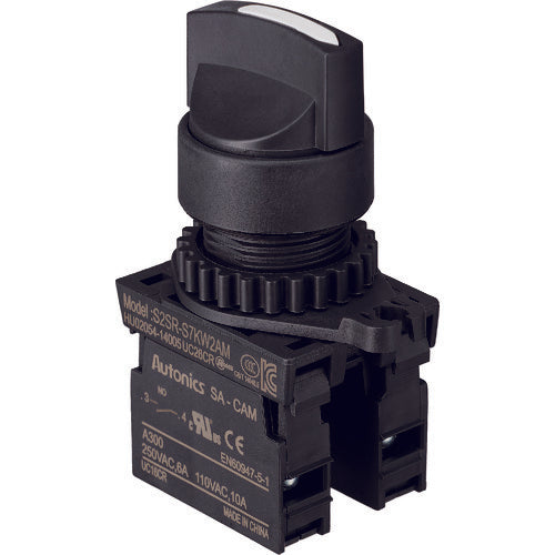 TRUSCO 선택기 스위치 Φ25 45 ° 3 노치 2a 흰색 25S-453-2A-W 1 개