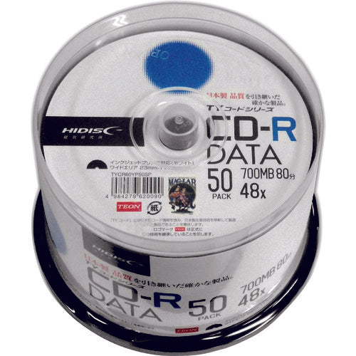 HiDisc CD-R 50 discs in spindle case TYCR80YP50SP 1 PK