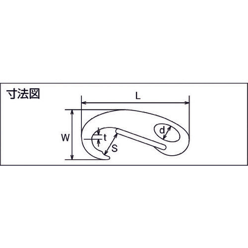 ＴＲＵＳＣＯ　マガタマフック　ステンレス製　全長９５ｍｍ（１個＝１袋）　TMF-3　1 個