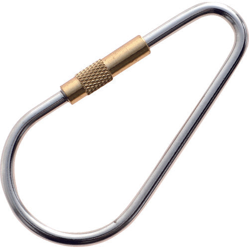 TRUSCO Stainless Steel Eggplant-Shaped Ring Catch Brass Nut Type Wire Diameter 3mm Length 60mm (1 Piece) TNRC-3 1 Piece