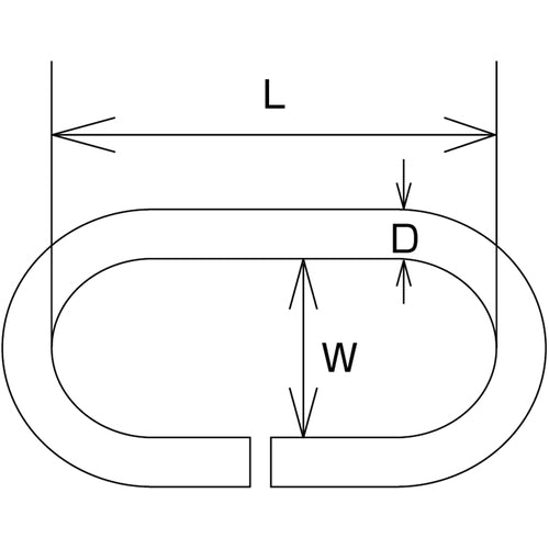 TRUSCO Stainless Steel Splitter Wire Diameter 1.6mm 5 Pieces TRG-1.6 1 Bag