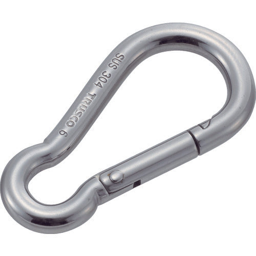 TRUSCO Stainless Steel Snap Hook Type B, Wire Diameter Φ4 x Opening 6mm, TSF-4SB, 1 Bag