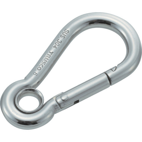 TRUSCO Stainless Steel Snap Hook Type A, Wire Diameter Φ3 x Opening 6mm (1 piece) TSF-3A 1 bag
