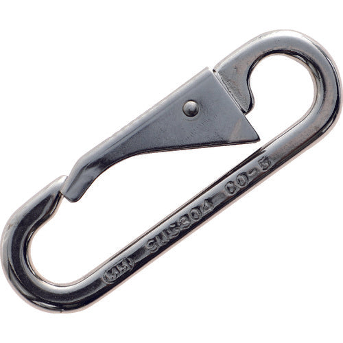 TRUSCO Snap Hook Stainless Steel CO Type Wire Diameter Φ6 x Opening 10mm TSF-5CO 1 pc