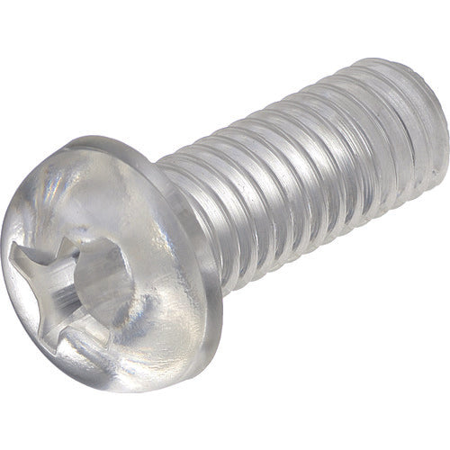 TRUSCO Polycarbonate (PC) Cross-recessed Pan Head Screw M5X8 50 Pieces BPC-PHM5X8 1 Bag