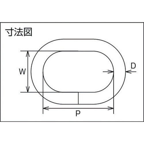 ＴＲＵＳＣＯ　楕円リンク　ステンレス製　１６ｍｍ　１個入　TOL-16　1 袋