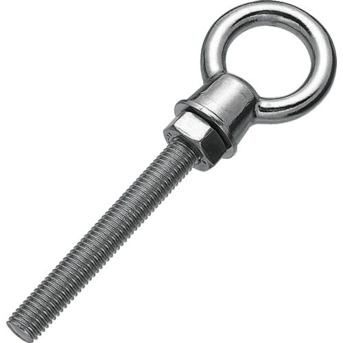TRUSCO Long Eye Bolt Stainless Steel Φ5 x Hole Diameter 16 x W1/4 (1 piece) TIB-6WL 1 bag