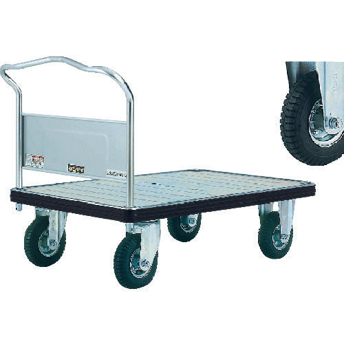 댄디 스틸 대차 댄디 D 시리즈 타입 DG 고정 핸들식 악로용 에어 타이어 사양 W1200×D750 UDG-LS-AP 1대