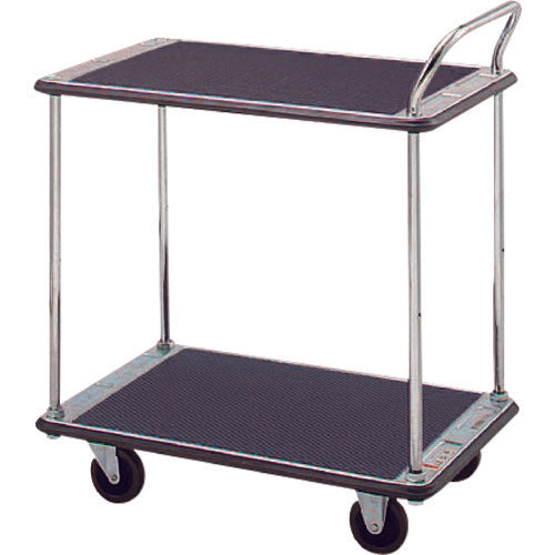 Dandy Steel Cart Dandy D Series Type DL 2-Tier Table Single Handle Type Silent Caster Specification W710 x D450 DM-BT2-DX-GS 1 Unit