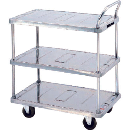 댄디 스테인리스 대차 댄디 S 시리즈 타입 SL 3단 테이블 편 핸들식 W710×D450 SM-BT3 1대