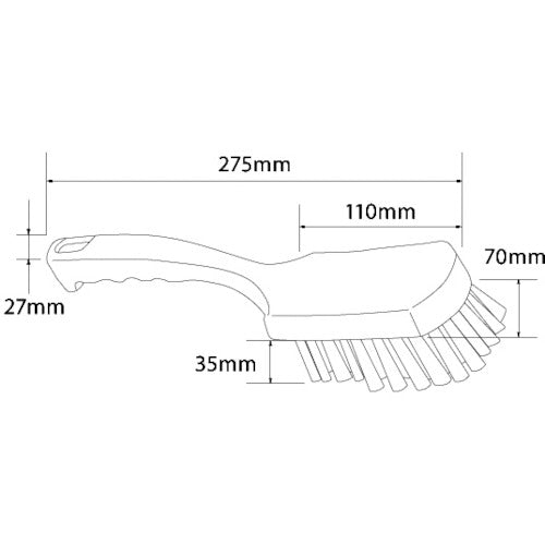 ＢＵＲＲＴＥＣ　バーキュートプラス　短柄　ソフト　白　ＢＣＰ−ＴＳＷ　ＨＡＣＣＡＰ対応　２７５×７０×厚さ３５ｍｍ　69105461　1 本