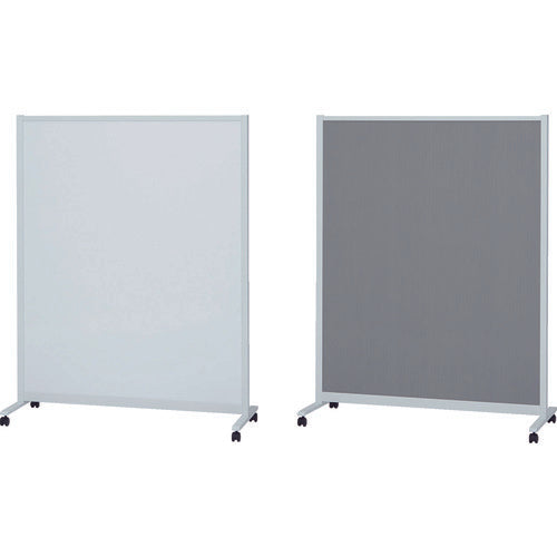 TRUSCO 파테이션 화이트 보드 편면 게시판 타입 캐스터 부착 W900×H1500 TKW9015BSK-GY 1대